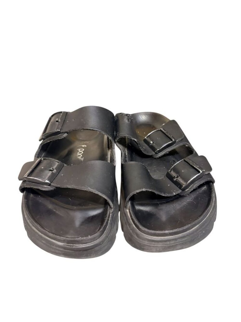 Birkenstock Papillo Arizona Sandal Black 41Platform Repair Leather Trend Chunky - Picture 8 of 8
